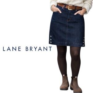28w Lane Bryant Denim Pencil Skirt ✏️with Button Detail